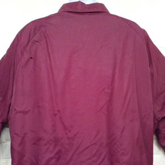 Vintage 70s Sears Outerwear Chore Coat Utility Jacket Unisex 3XLT Pockets Wine - Picture 10 of 10
